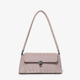 Small shoulder purse, pink baguette armpit bag, versatile diamond tote bag, simple shoulder bag