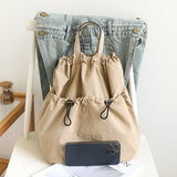 Casual Versatile Drawstring Bucket Bag for Female - Textured Nylon Backpack, Lightweight & Portable Travel Companion (Copy)