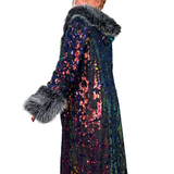 Midnight Smoke Sequin Coat