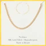 18K Gold Filled Hypoallergenic Cuban Chain Necklace