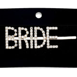 Bride Sparkly Crystal Pave "BRIDE" Rhinestone Hair Pin
