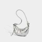 Small crossbody croissant bag, spring and summer girls casual simple solid color crossbody bag, daily commuting small shoulder bag