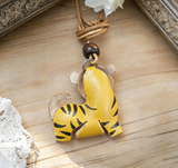 Handmade Little Tiger Leather Keychain