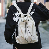 Casual anti-splashing nylon backpack female, backpack neutral large capacity student bag, backpack purse lightweight casual