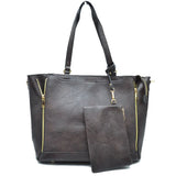 3 in 1 Side Zipper Women's Tote Handbag set