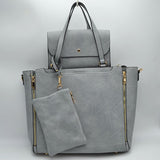 3 in 1 Side Zipper Women's Tote Handbag set