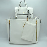3 in 1 Side Zipper Women's Tote Handbag set