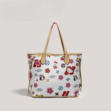 Cute large capacity tote bag, commuter cartoon versatile handbag for women, top handle purse