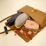 Genuine leather small shoulder bag for women trendy classic style Crossbody