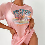 Bikini Three Piece Set Printed Sexy Cover Up Swimsuit for Women