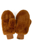C.C Women's Faux Fur Pop Top Mittens Gloves Shepherd Lining