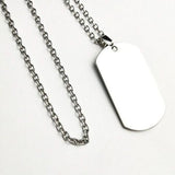 Custom Necklace Female Pendant Dog Tag Personalized Stainless Steel Ladies Birthday Gift
