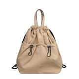 Casual Versatile Drawstring Bucket Bag for Female - Textured Nylon Backpack, Lightweight & Portable Travel Companion (Copy)