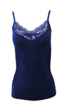 Mare Luxury 100% Mako Cotton Women's Lace-Trimmed Camisole. Proudly Made in Italy (266)