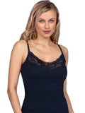 Mare Luxury 100% Mako Cotton Women's Lace-Trimmed Camisole. Proudly Made in Italy (266)