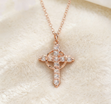 Fashion Crown & Cross Pendant Necklace