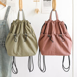 Casual Versatile Drawstring Bucket Bag for Female - Textured Nylon Backpack, Lightweight & Portable Travel Companion (Copy)