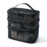 Mesh cosmetic bag, lightweight large capacity three-layer toilet bag, double-layer storage bag, travel mesh bag, tool storage box portable, Mesh ShowerTote Bag,