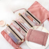 Four-in-one cosmetic bag, makeup bag organizers,Travel makeup bag,Portable travel storage portable toilet bag,