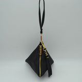 Pyramid Wristlet Clutch Bag with Tassel Accent