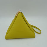 Pyramid Wristlet Clutch Bag with Tassel Accent