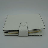 Compact Pebbled Everyday Wallet with Snap and Zipper Closure