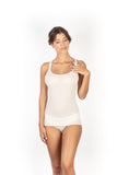 EGI Exclusive Women's Merino Wool Blend Lace-Trimmed Camisole. Proudly Made in Italy (305)