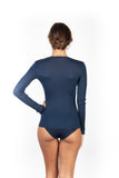 EGI Exclusive Collections Women's Merino Wool Blend Lace-Trimmed Long Sleeves T-Shirt. Proudly Made in Italy (307)