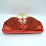 Elegant Shimmer Evening Clutch Bag with Rhinestone Embellishments
