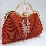 Elegant Shimmer Evening Clutch Bag with Rhinestone Embellishments