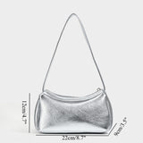 Silver small shoulder bag Design shoulder Bag, Bag Women's Summer Temperament Versatile Shoulder Bag  Hobo Handbag