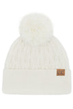 C.C Lurex Cable Pom Beanie