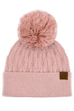 C.C Lurex Cable Pom Beanie