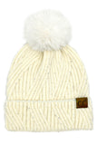 C.C Sequin with Pom Beanie
