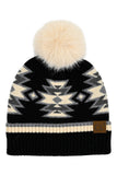 C.C Southwest Pattern Pom Beanie