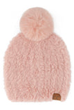 C.C Faux Fur Pom Beanie