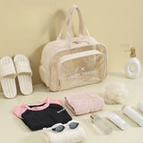 Waterproof beach bag, wet and dry separation fitness bag, toiletry bag, storage goggles, swimsuit swimming bag, Transparent Cosmetic Bag,