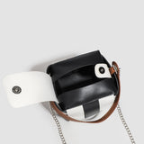 Fashion Contrasting Color PU Stylish Daily Commuter Bag - Simple Women's Shoulder Bag & Small Crossbody Tote