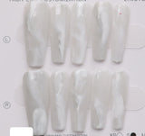 Snowflake White Coffin Acrylic Nails