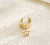 French Vintage Star & Heart Stainless Steel Ring