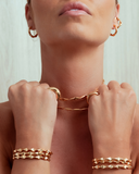 Sabrina Abstract Gold Choker Necklace