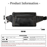 Multifunctional Genuine Leather Chest Bag & Waist Bag for Men and Women – Fanny Pack for Travel, Sports, Running, and Holidays with Multiple Pockets