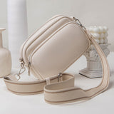 Chic Small Crossbody Bag Women's – Compact Shoulder Bag with Triple Pockets for Everyday Style & Convenience