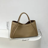 Large capacity top handle bag, casual minimalist popular versatile tote purse, retro commuter tote bag, shoulder bag with crossbody strap