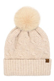 C.C Chain Link Knitted Pom Beanie