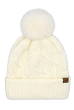 C.C Chain Link Knitted Pom Beanie