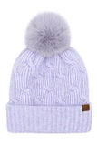 C.C Chain Link Knitted Pom Beanie