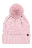 C.C Chain Link Knitted Pom Beanie