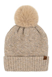C.C Chain Link Knitted Pom Beanie