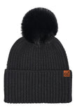 C.C Cable Cuff Pom Beanie